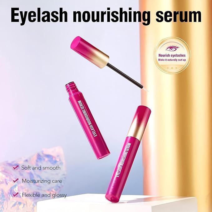 Eyelash Serum, Lash for Eyelash Growth & Brow Care | Clear Lash Growth with Mascara Tube, Vegan Eye Serum Formula for Fuller, Longer & Thicker Looking Lashes