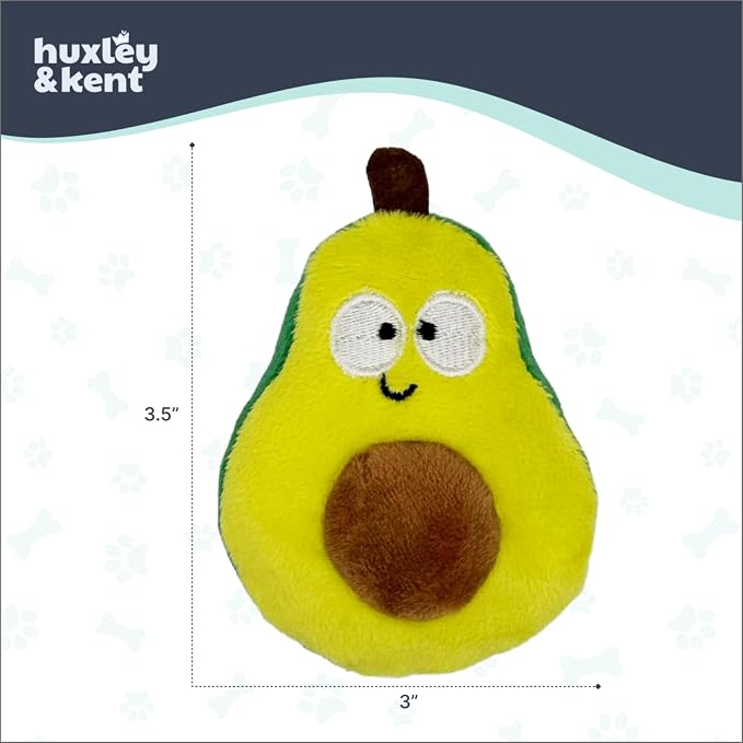 Huxley & Kent Plush Crinkle Catnip Cat Toy, Avocado, Small