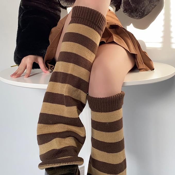 Sexybody Women's Leg Warmers Fashion Knit Warmers Long Socks Cute Y2K Kawaii Japanese Lolita Harajuku Accessories for Girls