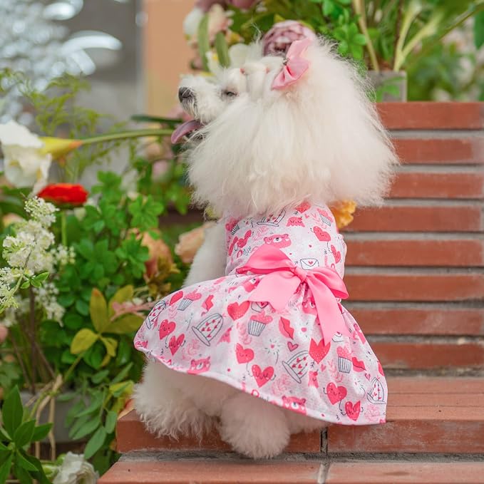 CuteBone Dog Mesh Dress Puppy Sundress Pet Outfit Summer Fashion for Small Dogs Girl Cat Clothes