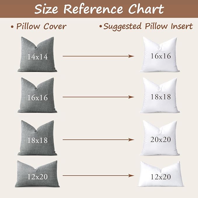Artscope Synthetic Down Pillow Insert, 12x20 Throw Pillow Inserts Set of 2 | Down Alternative Ultra Soft Fluffy Sleeping Pillow, 100% Cotton Cover, Decorative Pillows-White