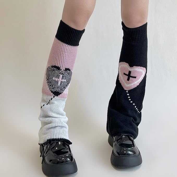 Sexybody Women's Leg Warmers Fashion Knit Warmers Long Socks Cute Y2K Kawaii Japanese Lolita Harajuku Accessories for Girls