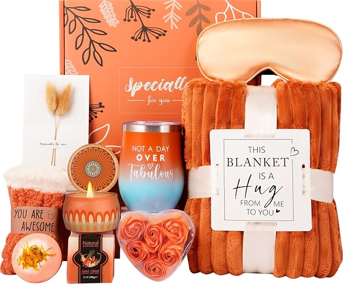 Mom Christmas Gifts,Fall Gifts Basket for Women Mom Grandma Girlfriend Her Sister Wife Birthday,Self Care Get Well Spa Box,Thank You,Coworker,Teacher,Retirement,Thanksgiving, Women Christmas Basket
