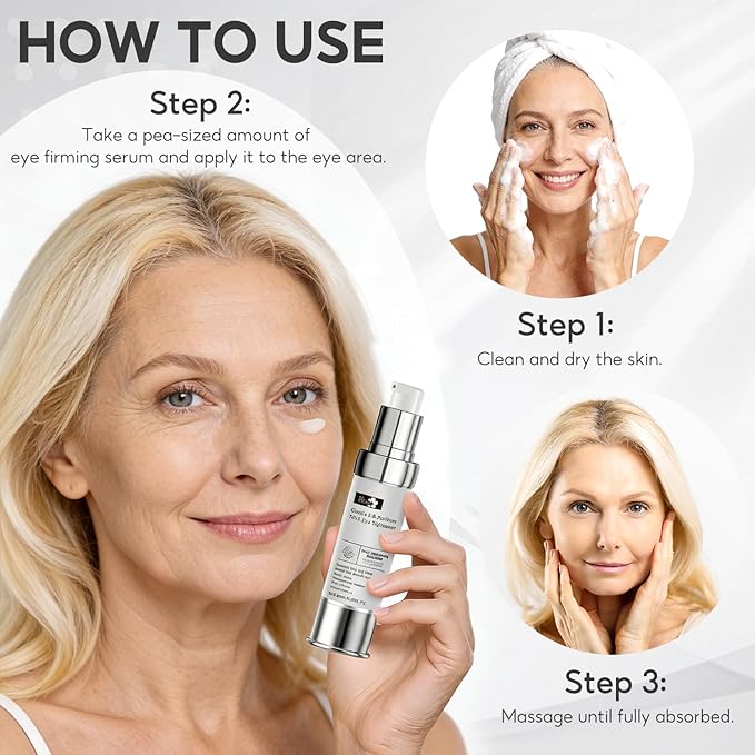 SIX DEGREES Instant Eye & Face Lift Cream, Sodium DNA Gentle Lifting Efficacy, Smoothes Forehead Lines & Fine Lines, Reduces Dark Circles & Puffiness, Deeply Hydrates & Lifts Skin (0.68 fl oz)