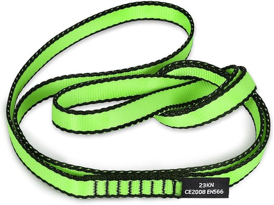 18MM Nylon Climbing Sling Runner 23KN CE2008/EN566 Strong Webbing Straps for Rock Climbing,Mountaineering, Rappelling, Swing, Yoga Hammock etc