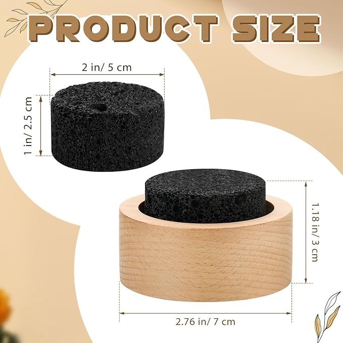 Chunful 4 Pcs Lava Rock Essential Oil Diffuser Lava Stone Passive Diffuser for Sauna Decorating at Home, Office, Bedroom, Bathroom or Car, and Gift-Giving