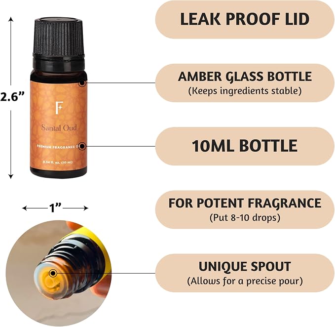 Folkulture Essential Oils Set for Diffuser | Set of 6 Luxury Floral & Oud Fragrance Oils | Orchid Oud, Rose Oud & Warm Sensual Blends | Aromatherapy & Home Fragrance Gift Set