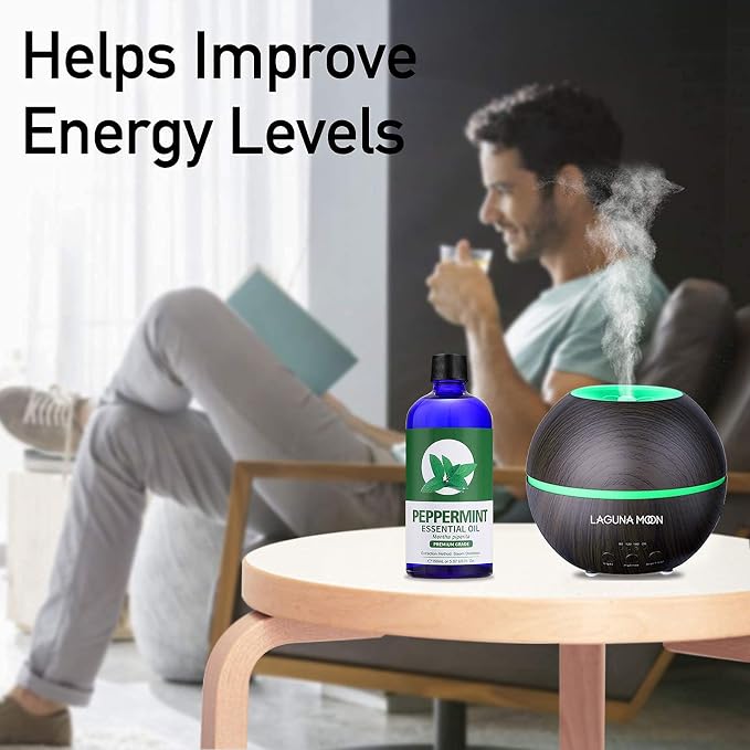 Peppermint Oil, 150 ml and Pure Australian Tea Tree Essential Oil, 150ml for Diffusers Aromatherapy & Humidifiers