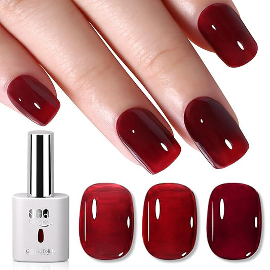 YTD Likomey Berry Red Gel Nail Polish,15ml Salon Home DIY Manicure and Pedicure Blood Red Fall Winter UV Color Varnish,HEMA Free TPO Free,CS449