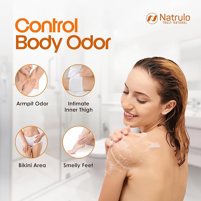 Natrulo Persimmon Soap Bar for Body Odor Control – Purifying Deodorizing Body Wash with Japanese Persimmon & Green Tea Extract for Eliminating Body Odor – Deodorant Soap for Skin Cleansing