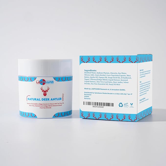Deer Antler Collagen Renewal Cream for All Skin Types | Deep Nourishment, Antioxidant Effect, Hydration, & Anti-Aging Formula for All Skin Types | Cruelty-Free & Natural Ingredients