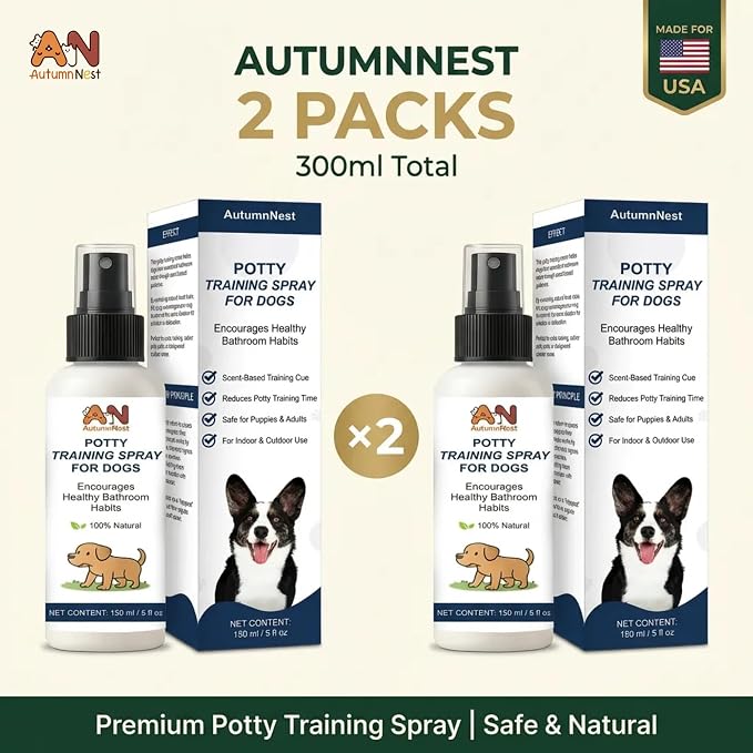 2 Packs Potty Training Spray for Dogs, Puppies & Adults Dog Potty Spray | Dog Pee Here Spray for Dogs, Helps Guide Dog to Pee Pads or Designated Areas – Safe Attractant for Indoor & Outdoor Use
