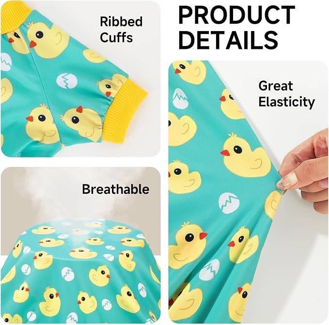XPUDAC 4 Pieces Dog Pajamas for Small Dogs Pjs Clothes Puppy Onesies Outfits for Doggie Christmas Shirts Sleeper for Pet Cats Jammies-XXS