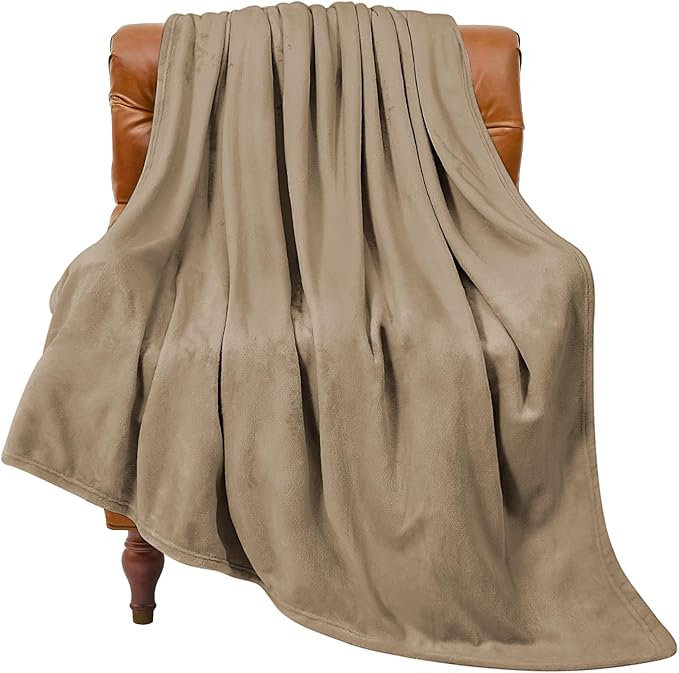 BEDELITE Fleece Blanket Soft Plush Throw for Couch Camel 50"x60" | Ultra Soft Fleece, Plush Microfiber, Lightweight Warmth, All Season Comfort, Fade Resistant, Machine Washable, Couch Sofa Bed