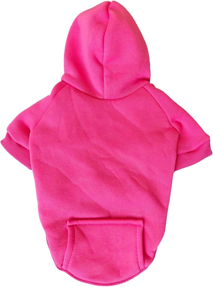 Soft Dog Hoodies for Small Dogs, Warm Fleece Puppy Clothes with Pocket | Jecikelon cold weather coat, cute puppy costume, breathable sweatshirt for dogs girl & boy, machine washable, easy on & off