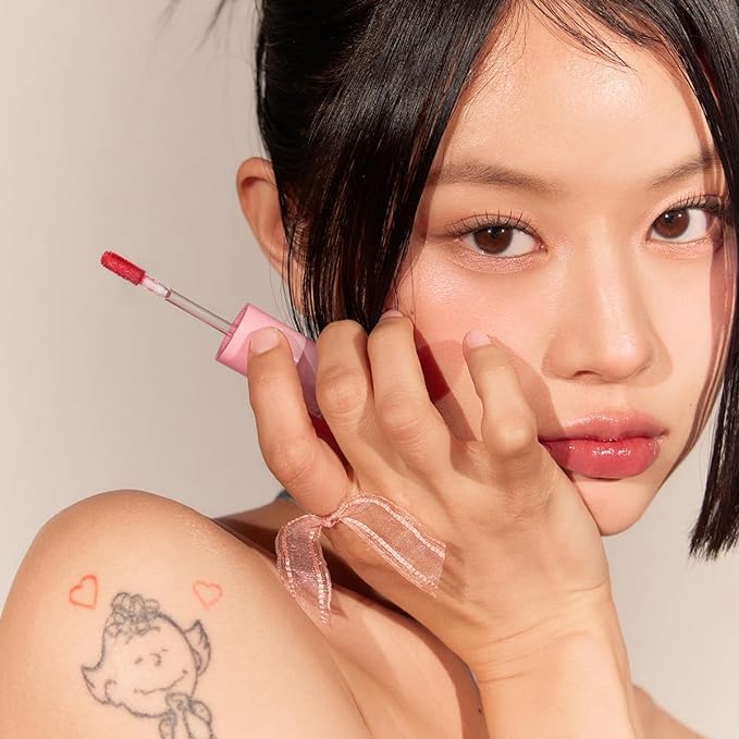 Peripera Ink Mood Glowy Tint | Lip-Plumping, Naturally Moisturizing, Lightweight, Glow-Boosting, Long-Lasting, Comfortable, Non-Sticky, No White Film (012 WARM-GORITHM)