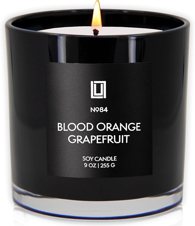 Lulu Candles | Blood Orange & Grapefruit | Luxury Scented Soy Jar Candle | Hand Poured in The USA | Highly Scented Long Lasting (9 Oz.)