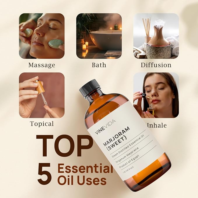 VINEVIDA [16oz] Marjoram Essential Oil