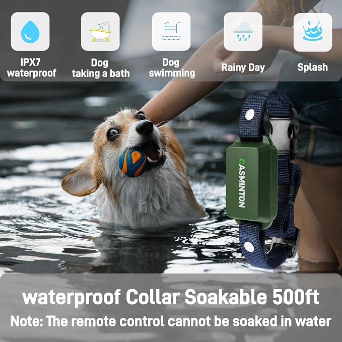 Shock Collar for Dogs [CRS01] 126 Training Levels,4Powerful Modes with 2.8inch LCD high-Definition display100% Safe Training Collar for Large Medium Small Dogs IPX7 Waterproof (Green)