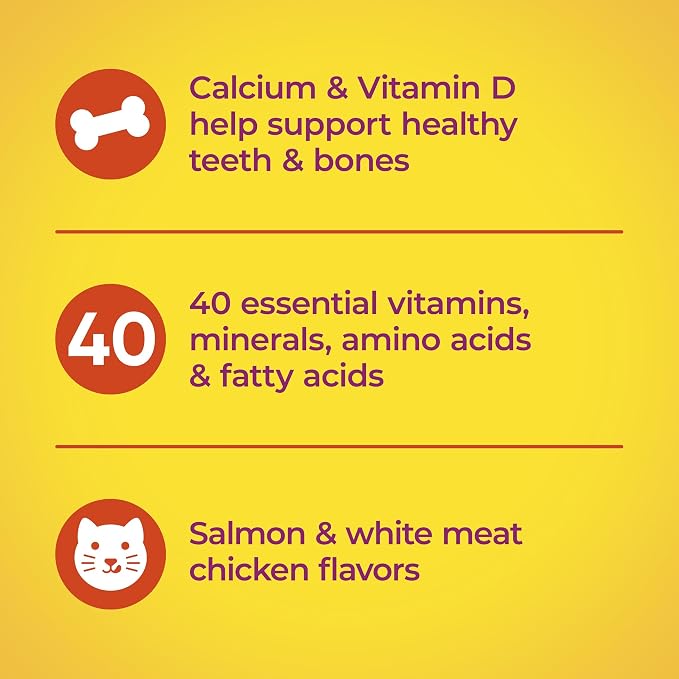 Meow Mix Tender Centers, Salmon & White Meat Chicken Flavors, Dry Cat Food, 20 lb. Bag | Dry cat food with two texture kibble, meaty center surrounded by a crunchy outer layer, complete and balanced nutrition