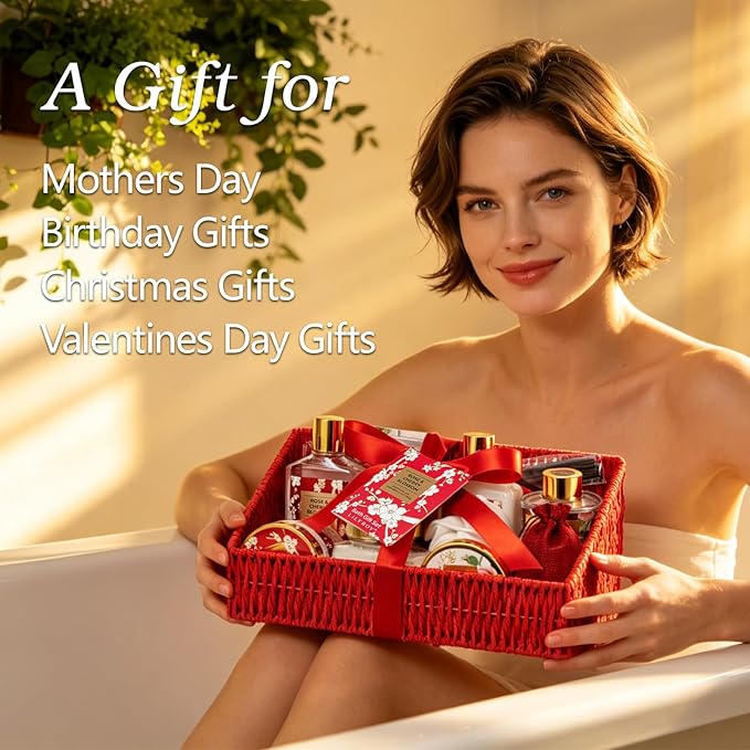 Mothers Day Gifts for Mom, Gifts for Women - Luxury Bath and Body Spa Gift Basket for Women, Skin Care Set for Women | Relaxing Care Kit Christmas, Anniversary, Birthday, Valentines Day Gift Set