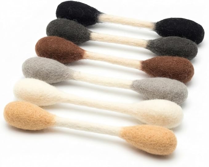 Glaciart One Swabs Cat Toys with Catnip - 6 Pk | Durable for Chew, Cute Cat Toys Interactive Kitty for Boredom, Exercise, & Play | Filled w/Organic Catnip for Anxiety & as Digestive Aid | Gift Idea