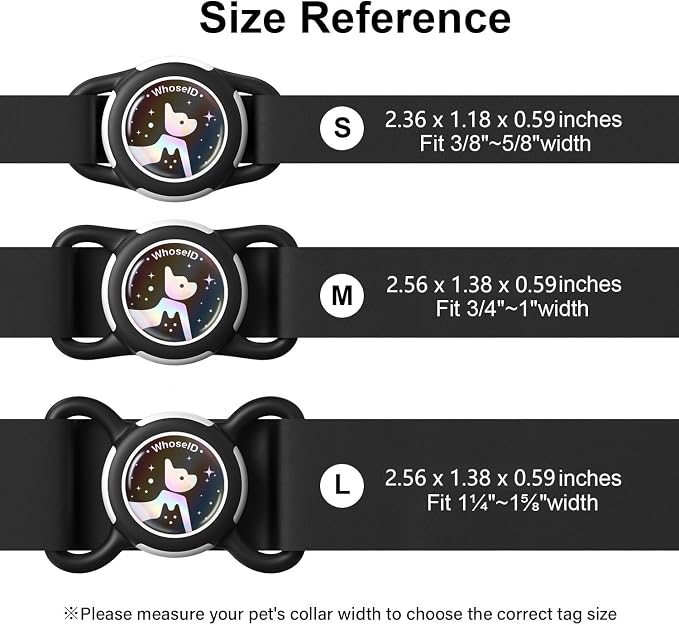 Waterproof AirTag Holder for Dog Collar, Soft Slide-On Dog AirTag Holder | Full-Body Protection, No-Dangle Fit, Ultra-Durable, Lightweight, Tool-Free Installation, Fits Dog & Cat Collars