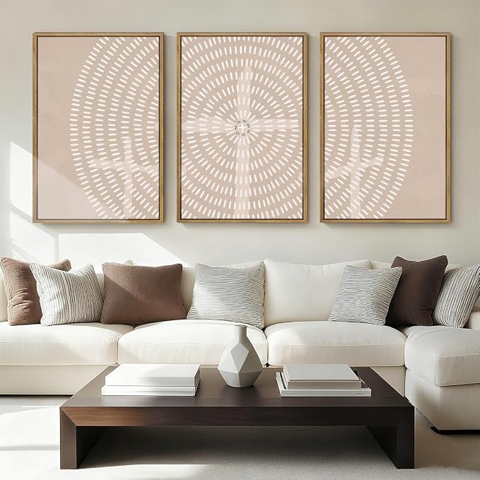 Framed Jesus Wall Art Jesus Feeds The 5000 Canvas Wall Art Christian Paintings Neutral Painting Artwork for Living Room Bedroom Office 16x24 Inch Set of 3