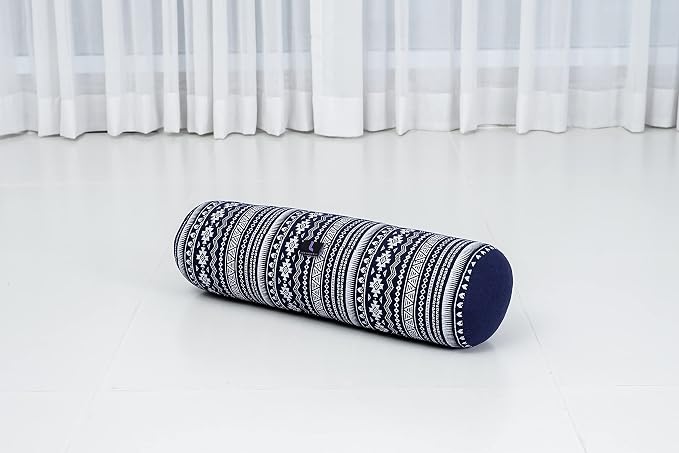 Leewadee Small Yoga Bolster – Shape-Retaining Cervical Neck Roll, Tube Pillow for Comfortable Reading, Kapok Filling, 22 x 6 x 6 inches