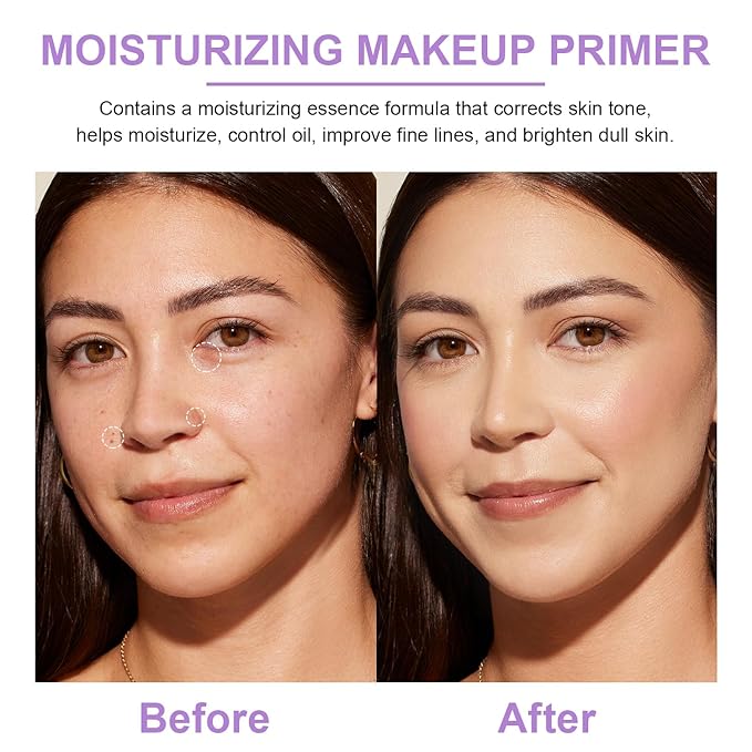 3-in-1 Primer with SPF 50, One Step Color Corrector & Tinted Moisturizer Sunscreen Makeup Base Isolation Cream that Blurs Imperfections, Controls Oil & Moisturizes For All Skin Tones