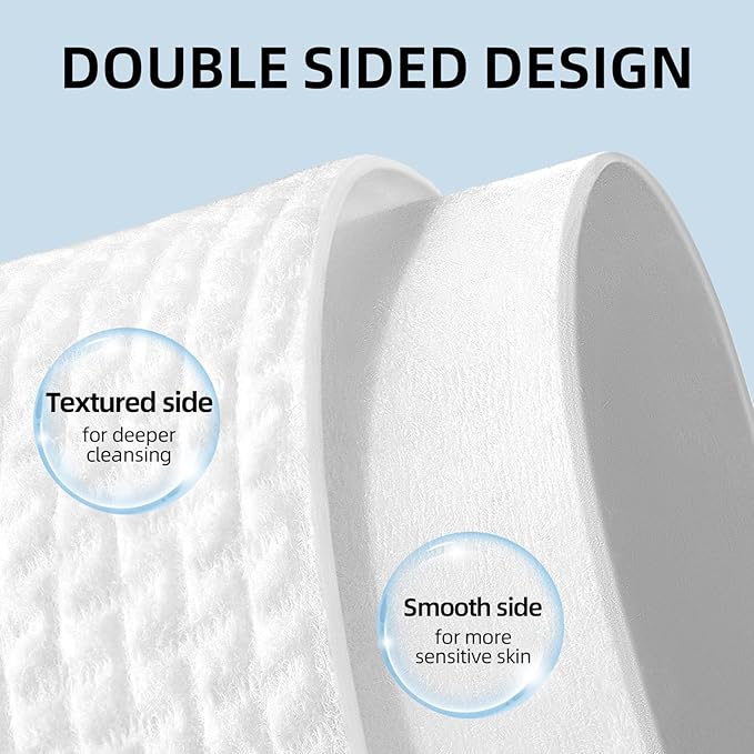 Disposable Face Towel XL (50 Count, 25x30cm) – Ultra Soft Lint-Free Facial Towels for Women Cleansing, Makeup Remover Dry Wipes, Travel Essentials, Bathroom & Guest Room Beauty Products