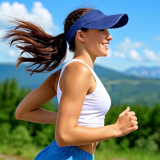 Marrywindix 1 Piece of Sport Wear Athletic Visor Sun Sports Visor Hat Visor Adjustable Cap for Women and Men