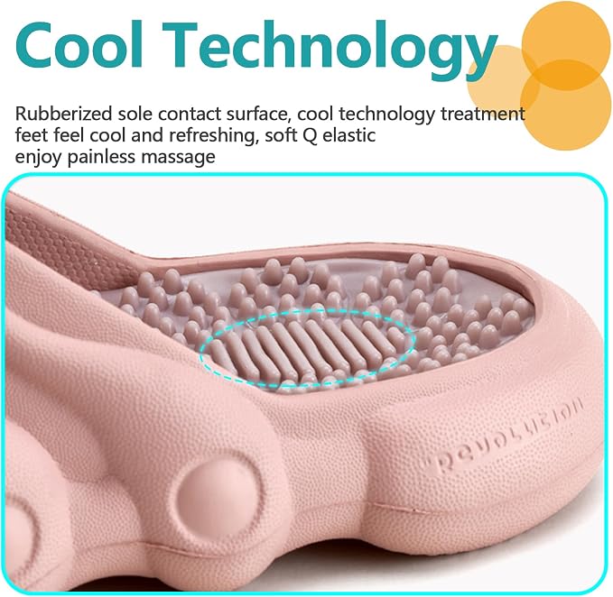 Plantar Fasciitis Relief Foot Massager for Plantar Fasciitis Shoes Women Acupressure Massage Slippers Reflexology Sandals Relaxation Gifts for Mom Dad Parents (Pink,women6-6.5/men 5.5-6)