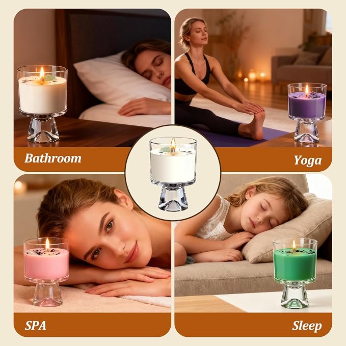 Freesia Scented Soy Candle, 48-Hour Long Burning Aromatherapy Candle for Home Spa, Gift for Mom Women Birthday Valentine (Green, 0.99 lb)