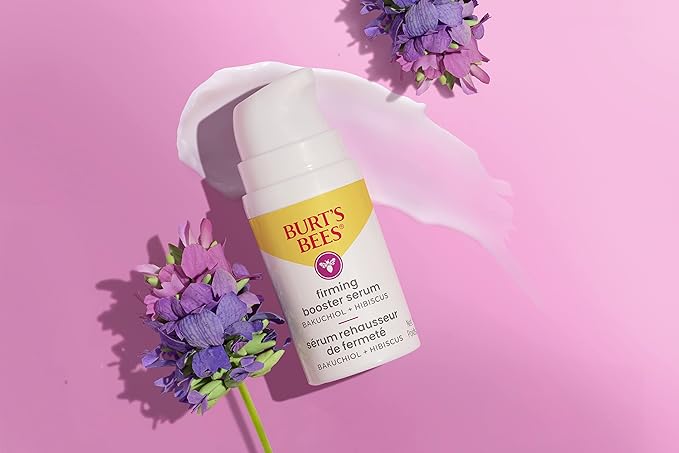 Burt's Bees Firming Collagen Face Serum, Natural Origin Retinol Alternative Improves Skin Texture & Supports Anti-Aging, with Bakuchiol, Lightweight - Firming Booster (1 oz)
