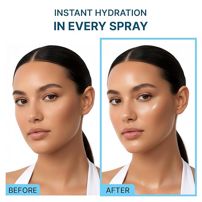 Auras Glutathione Brightening Face Mist K-Beauty | Fresh-Activated K-Beauty Spray Serum for Dull, Dry Skin, Hydrating Antioxidant Korean Skincare Serum & Setting Mist- 3.4 fl oz