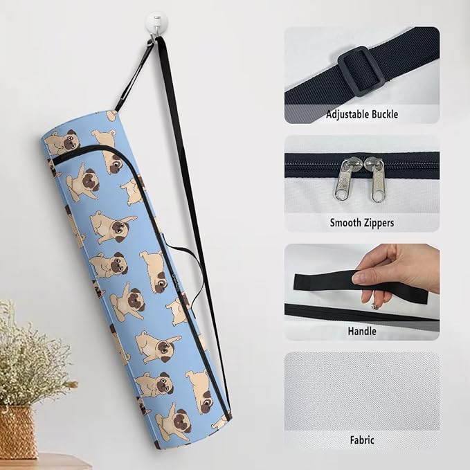 Yoga Mat Bags for Women Lightweight Gym Bag with Strap Full Zip Yoga Accessories