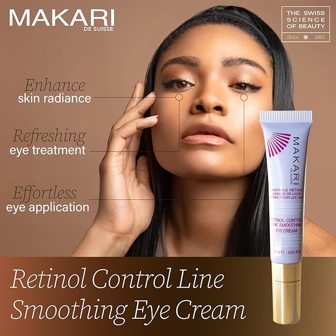 MAKARI Retinol Eye Cream | Collagen-Boosting Formula for Fine Lines | With Rice Water, Soybean Oil & Vitamin E | Helps Firm & Refresh Under-Eye Area