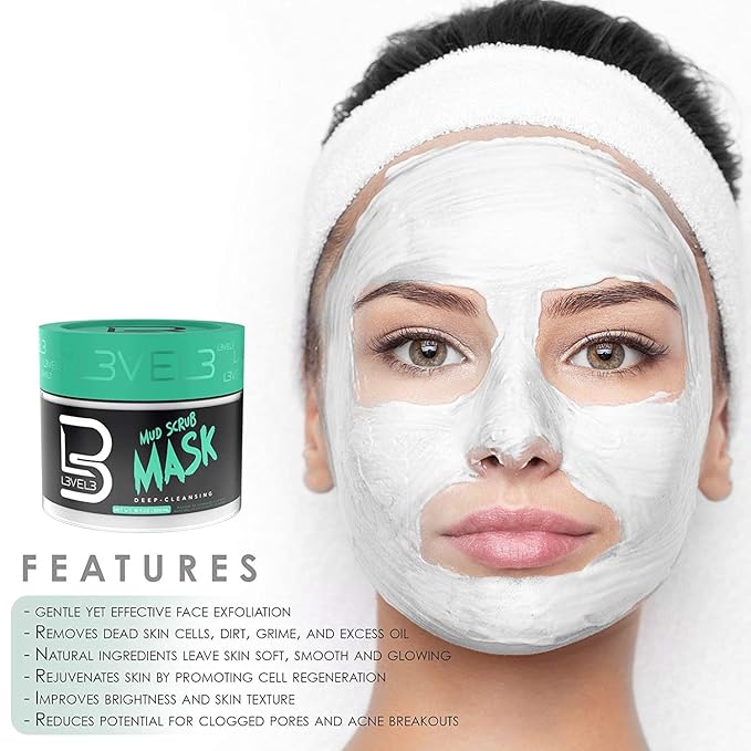 L3 - Level 3 Apricot Facial Scrub - Great for All Skin Types - Reduces Acne - Reduces Clogged Pores - Gentle and Effective Exfoliation