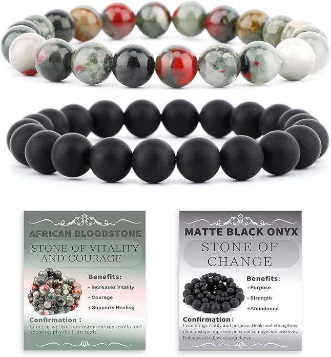 NCB 2.3-Piece 4mm Natural Crystal Gemstone Stretch Bracelets – Handmade Reiki Energy Healing Jewelry for Meditation,Yoga, Unisex