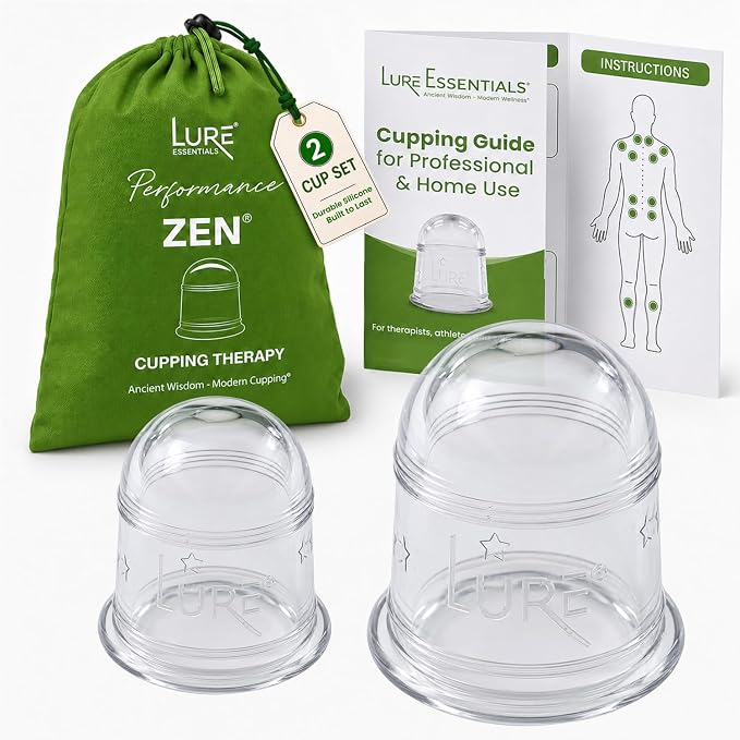 Silicone Cupping Therapy Set Beginner Massage Cupping Cups for Cupping Therapy Cup Kit for Massage, Myofascial Release, Cellulite Reduction
