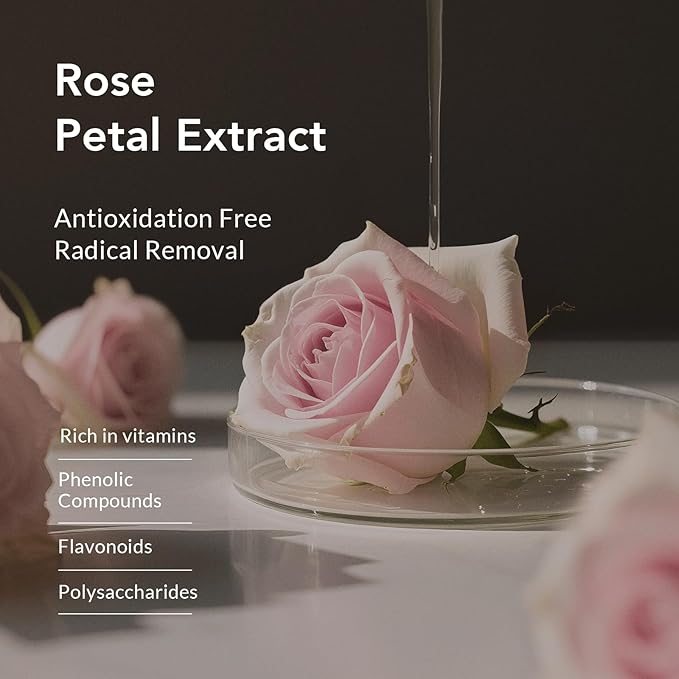 Kustie Rose Petal Travel Size Body Wash - Real Petals, Rose Water & Essential Oil for Deep Nourishing, Dewy & Silky-Smooth Skin with Hyaluronic Acid, Free From Paraben, Sulfate & Phthalate, 3.38 Fl Oz