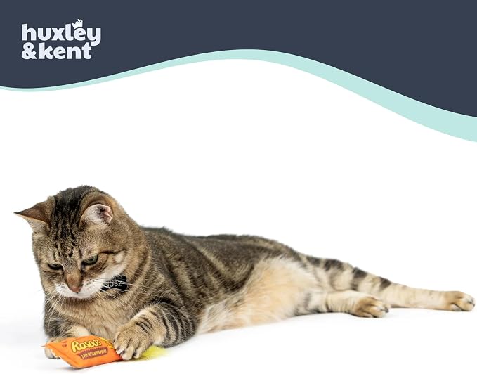 Huxley & Kent Plush Crinkle Catnip Cat Toy, Roscos Fluffer Puffs