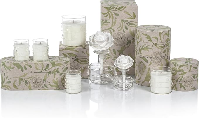 Zodax Grand Casablanca Glass Jar Scented Candle for Home Decor - Single-Wick Candle Ideal for Kitchen and Bathroom - Makes a Great Gift for Women and Men - Neroli Absolute - 12 Oz.