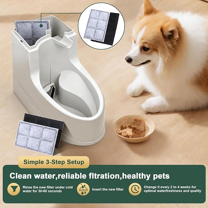 8+2Pack Replacement Carbon Filters Compatible with PetSafe Drinkwell Platinum, Original, Multi-Tier, Outdoor Dog, Everflow, Zen & Mini Pet Fountains – Activated Carbon Water Filtration for Cats & Dogs
