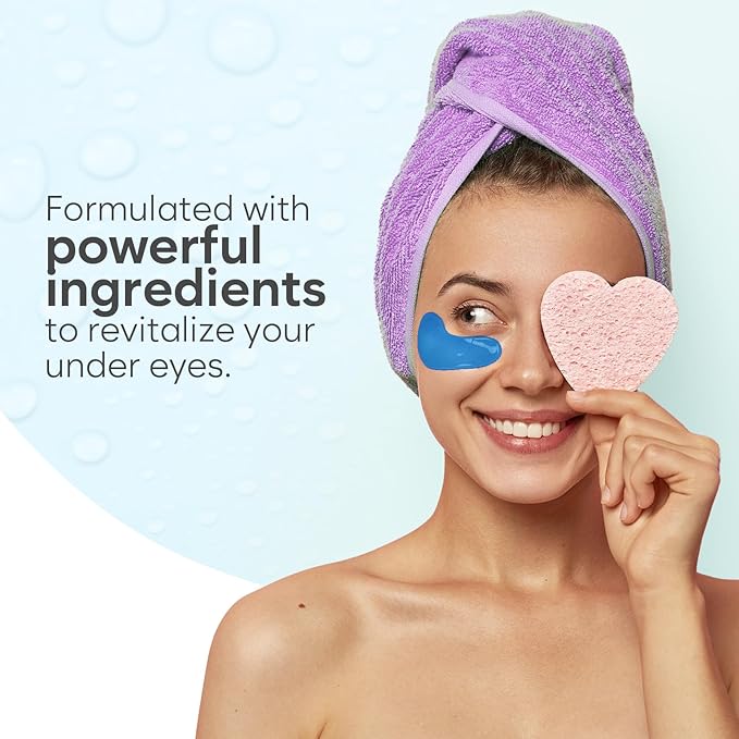 BLOOMORA Marine Collagen Under Eye Patches (30 PAIRS), For Puffy Eyes and Dark Circles, Under Eye Mask with Hyaluronic Acid & Collagen, Deeply Hydrating Formula, Patch Yeux