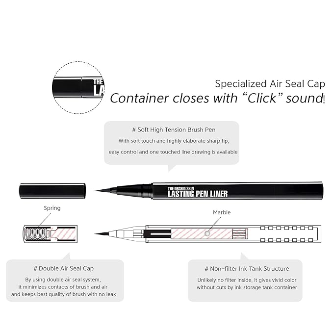 The Orchid Skin DARK CHOCO BROWN PEN LINER for Eye line, Korean Brand 0.1oz