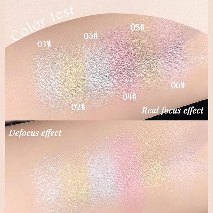 Champagne Rose Gold Shimmer Glitter Sparkling Monochrome Eyeshadow Palette,Metallic Single Eye Shadow for Older Women,Long Lasting Naturing-Looking Eye Makeup
