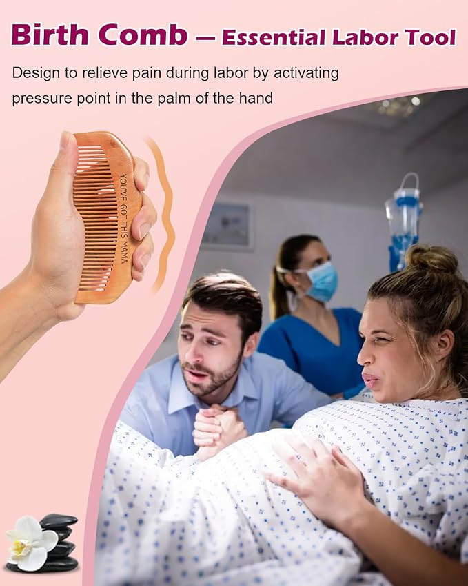 Postpartum Recovery Essentials Kit, Postpartum Kit for New Mom | Birth Comb, Peri Bottle, Disposable Underwears, Perineal Healing Foam, Instant Ice Pads, Cooling Pad Liners, Socks, Wash Bag