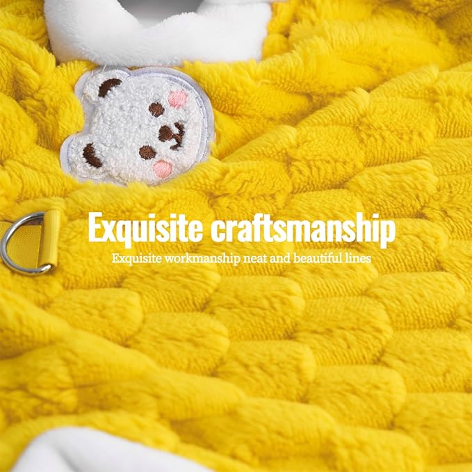 Dog Sweater for Small Dogs Puppy Cats Winter Warm Soft Pet Clothes Pullover Cute Extra Small Dog Apparel, Cat Sweaters for Cats Only Fit Chihuahua Yorkie(Yellow, XXL)